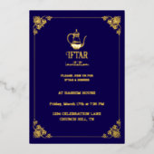 Luxe goud folie Iftar-feest uitnodiging (Voorkant)