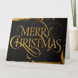 Luxe Goud Folie Kerstkaart | Winter Glamour Kaart