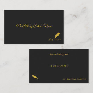 Luxe Goud Folie Nagelstylist Visitekaartje