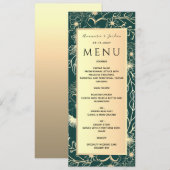 Luxe Goud Folie Trouwmenu Menu (Voorkant / Achterkant)