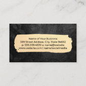 Luxe Goud Geborsteld | Zwarte textuur Visitekaartje (Achterkant)