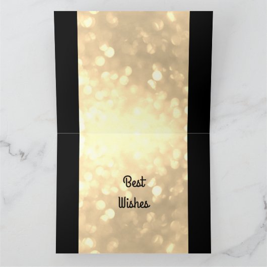 Luxe goud gepersonaliseerde 30e verjaardag kaart (Binnen)