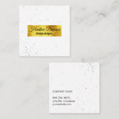 Luxe Goud (Gesprokkeld) Vierkante Visitekaartje (Voorkant / Achterkant)