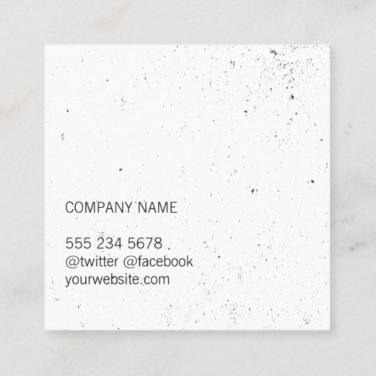 Luxe Goud (Gesprokkeld) Vierkante Visitekaartje (Achterkant)