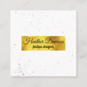 Luxe Goud (Gesprokkeld) Vierkante Visitekaartje (Voorkant)