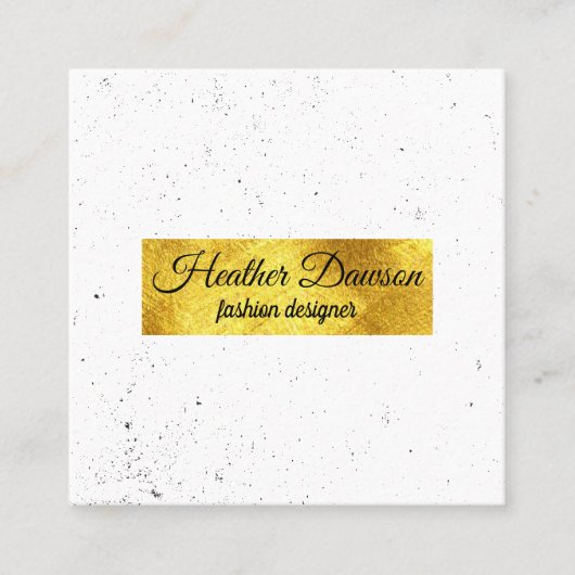 Luxe Goud (Gesprokkeld) Vierkante Visitekaartje (Voorkant)