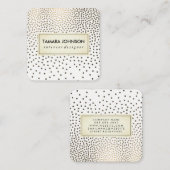 Luxe Goud Gesprokkelde Patroon Vierkante Visitekaartje (Voorkant / Achterkant)