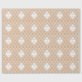 Luxe Goud Getuft Monogram Cadeaupapier (Vlak)