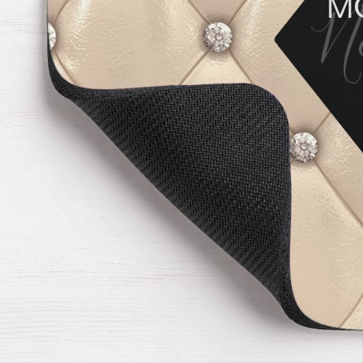 Luxe Goud Getuft Monogram Muismat (Hoek)