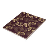 Luxe Goud Ginkgo Bourgondië Tegeltje (Zijkant)