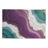 Luxe Goud Glitter Marmer Patroon Kussensloop (Achterkant-Links)