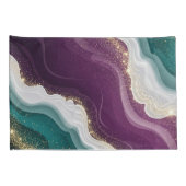 Luxe Goud Glitter Marmer Patroon Kussensloop (Achterkant-Rechts)