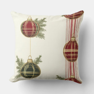 Luxe goud & groene kerst kussen