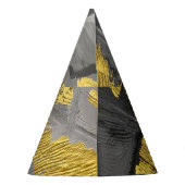 Luxe goud: grunge textuur. feesthoedjes (Achterkant)