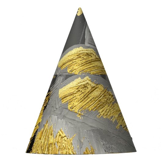 Luxe goud: grunge textuur. feesthoedjes (Voorkant)