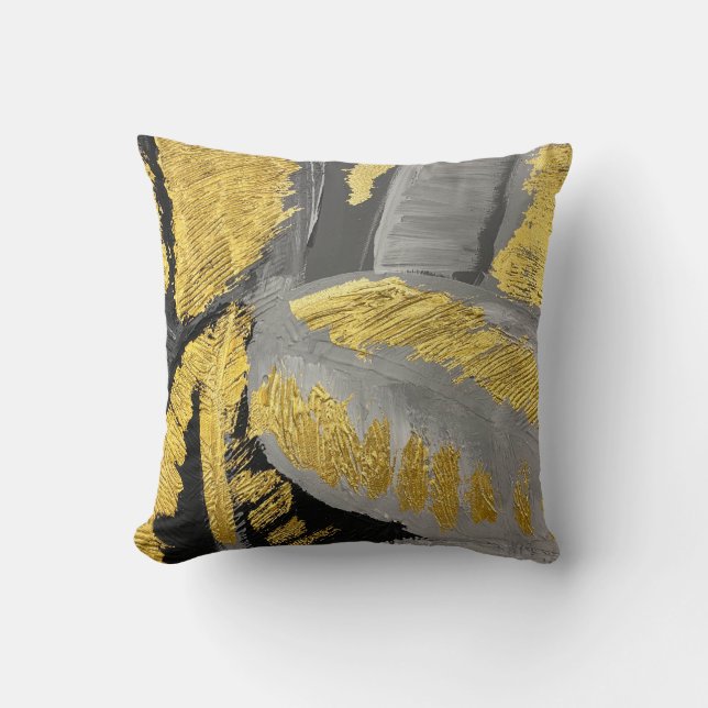 Luxe goud:  grunge textuur. kussen (Voorkant)