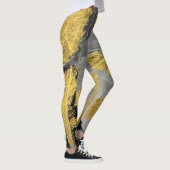 Luxe goud:  grunge textuur. leggings (Rechts)