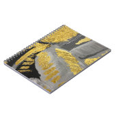 Luxe goud: grunge textuur. notitieboek (Linkerzijde)