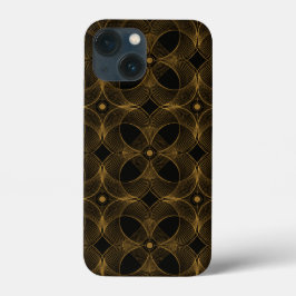 Luxe goud guilloché naadloos patroon Case-Mate iPhone case
