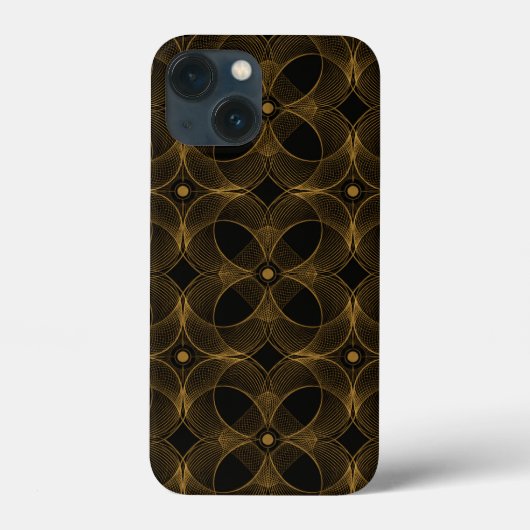 Luxe goud guilloché naadloos patroon Case-Mate iPhone case (Achterkant)
