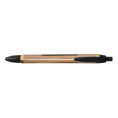 Luxe Goud Hout Modern Blauwe Inkt Pen (Achterkant)