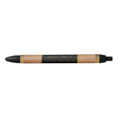 Luxe Goud Hout Modern Blauwe Inkt Pen (Voorkant)