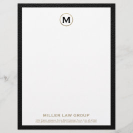 Luxe Goud Initiaal Wet Kantoor Briefhoofd