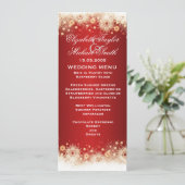 Luxe Goud Kerst Kant Bruiloft Menu (Staand voorkant)