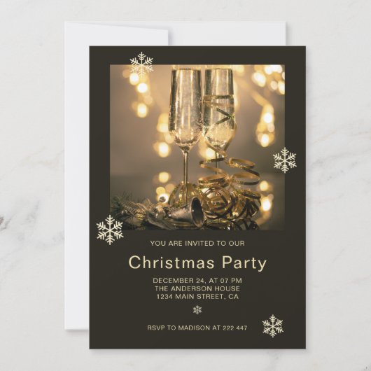 Luxe Goud & KerstZwart Kaart (Voorkant)