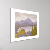 Luxe Goud lila abstract Landschap Echt Folie Afdrukken (Laagn)