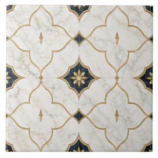 Luxe Goud Marmer effect - Geometrisch Patroon Tegeltje