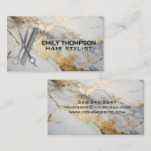 Luxe Goud Marmer | Salongereedschap Visitekaartje (Voorkant / Achterkant)