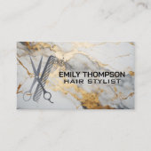 Luxe Goud Marmer | Salongereedschap Visitekaartje (Voorkant)