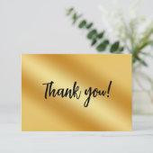 Luxe goud metallic bedankkaart (Staand voorkant)
