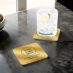 Luxe goud metallic bier onderzetter