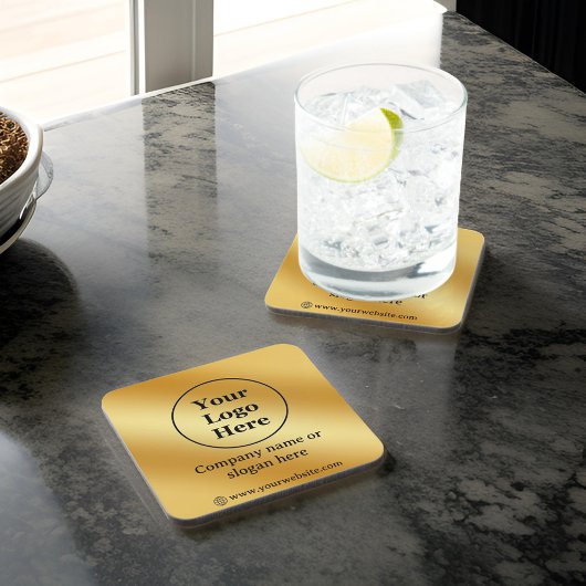 Luxe goud metallic bier onderzetter