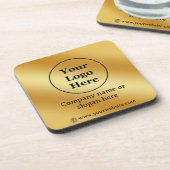 Luxe goud metallic bier onderzetter (Linkerzijde)