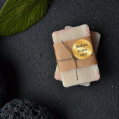 Luxe goud metallic Dank u Ronde Sticker