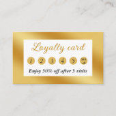 Luxe goud metallic klantenkaartje (Voorkant)