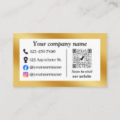 Luxe goud metallic kortingskaartje (Achterkant)