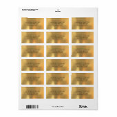 Luxe Goud Metallic Modern Minimalist Etiket (Full Sheet)