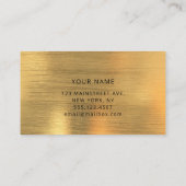 Luxe Goud Metallic Modern Minimalist Visitekaartje (Achterkant)