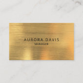 Luxe Goud Metallic Modern Minimalist Visitekaartje (Voorkant)