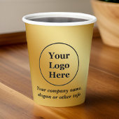 Luxe goud metallic papieren bekers