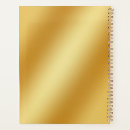 Luxe goud metallic planner (Achterkant)