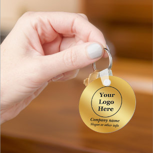 Luxe goud metallic sleutelhanger