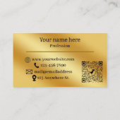 Luxe goud metallic Visitekaartje (Achterkant)