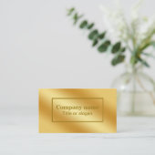 Luxe goud metallic Visitekaartje (Staand voorkant)