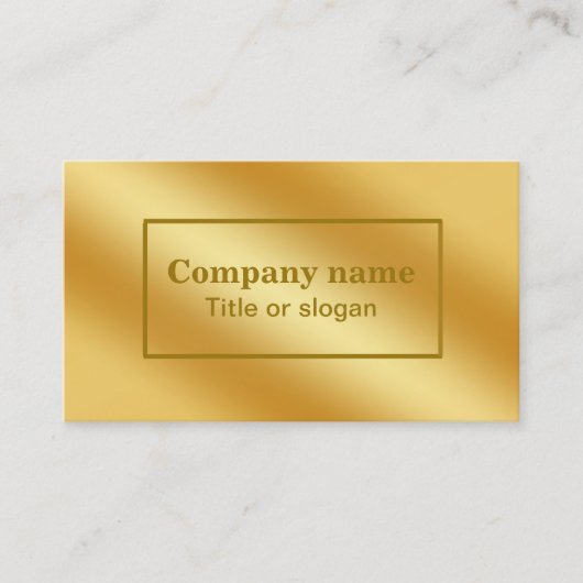 Luxe goud metallic Visitekaartje (Voorkant)