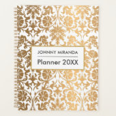 Luxe Goud Monogram naam maand en week Planner (Voorkant)